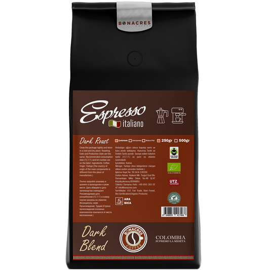 Bonacres Dark Blend Espresso Italiano 250gr