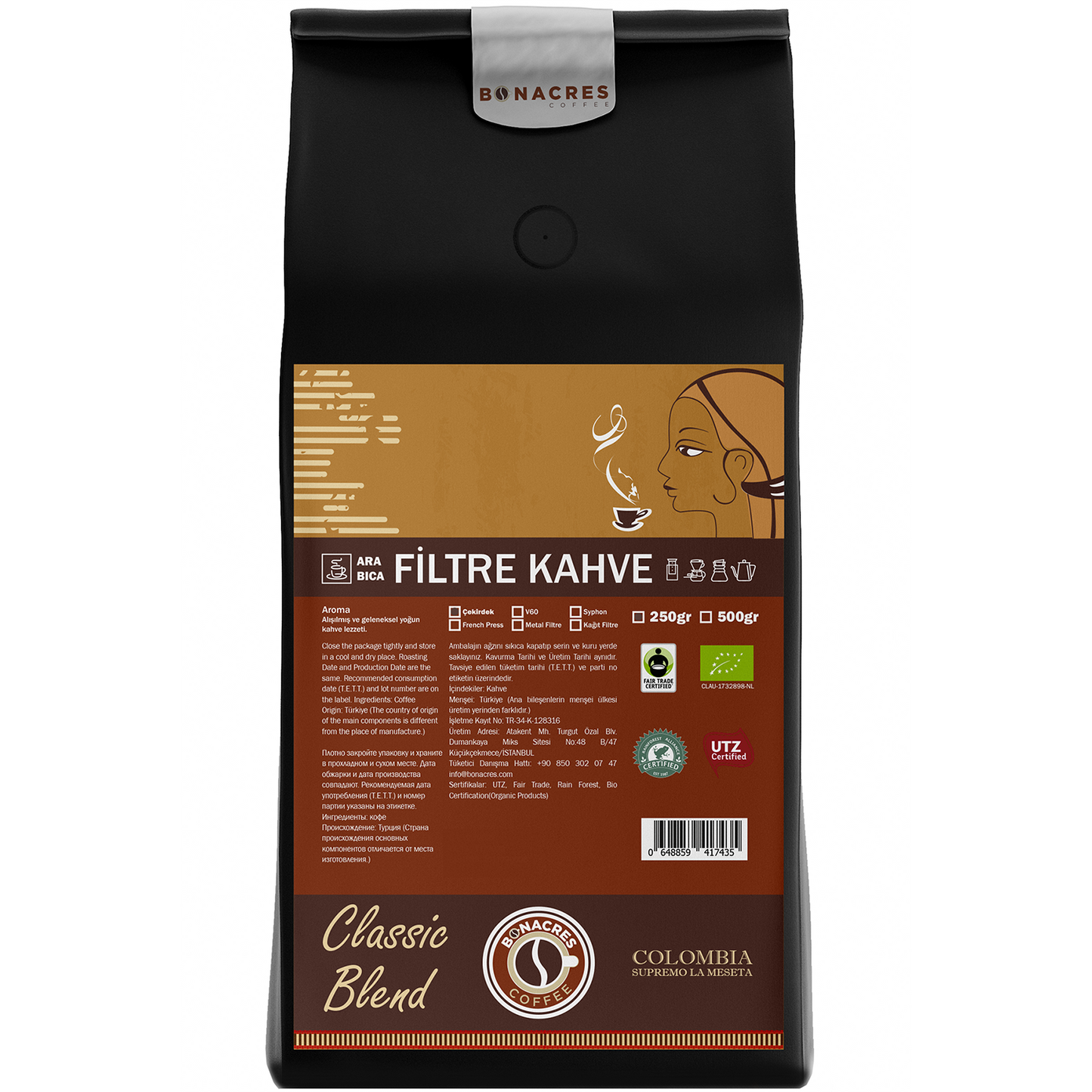 Bonacres Classic Blend Filtre Kahve 250gr